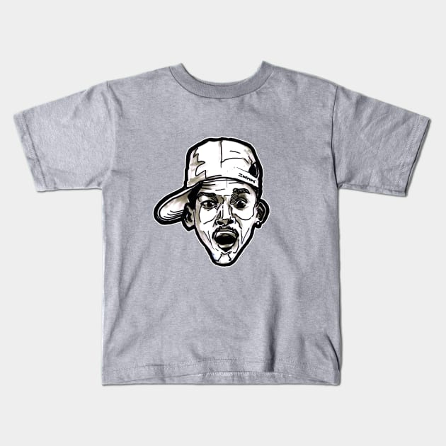 Fresh Prince of Bel Air Suprised Look Kids T-Shirt by sketchnkustom